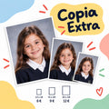 Copia extra de la foto escolar, disponible en tres tamaños con su precio