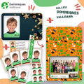 Lote completo de Dominiques Vallirana: retrato de Navidad, fotos tipo carné, regla, calendario y foto de grupo