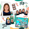 Lote de fotografia escolar de Infantil de FEP Sant Jaume: foto de clase, retrato enmarcado y copias del pack