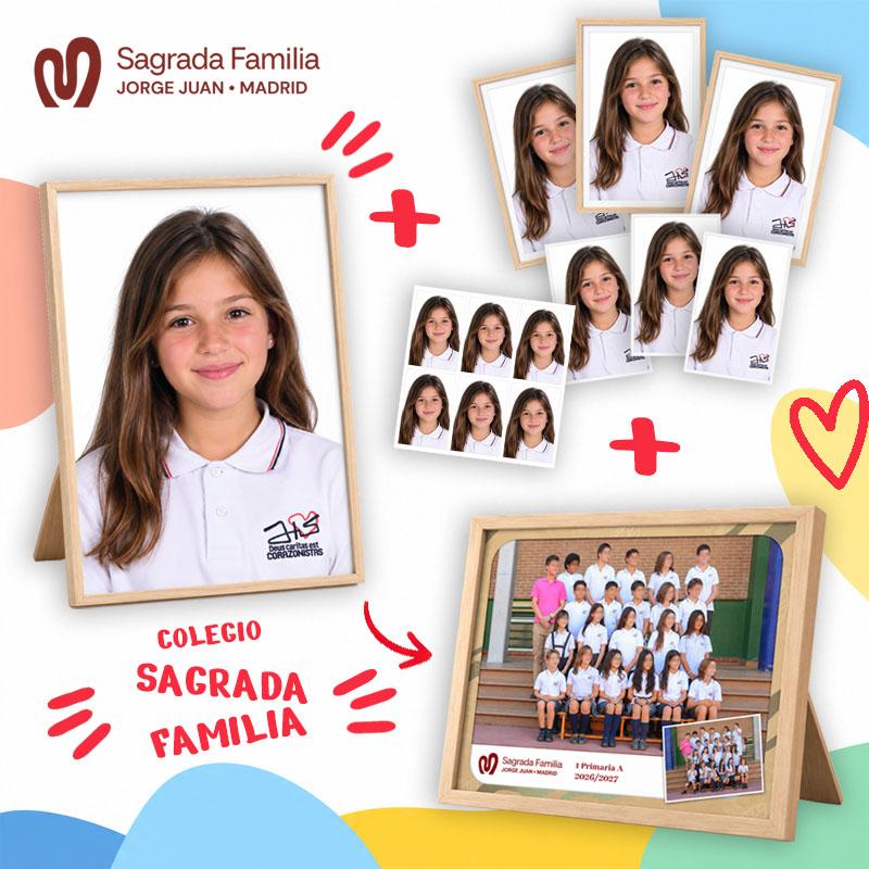 Archivo Digital de Sagrada Familia Jorge Juan Madrid: retrato escolar individual, fotos tipo carné, foto de grupo y calendario