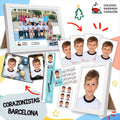 Lote de fotografía escolar del Colegio Sagrado Corazón Corazonistas Barcelona: foto de clase enmarcada, retrato, fotos de carné, christmas, calendario y regla