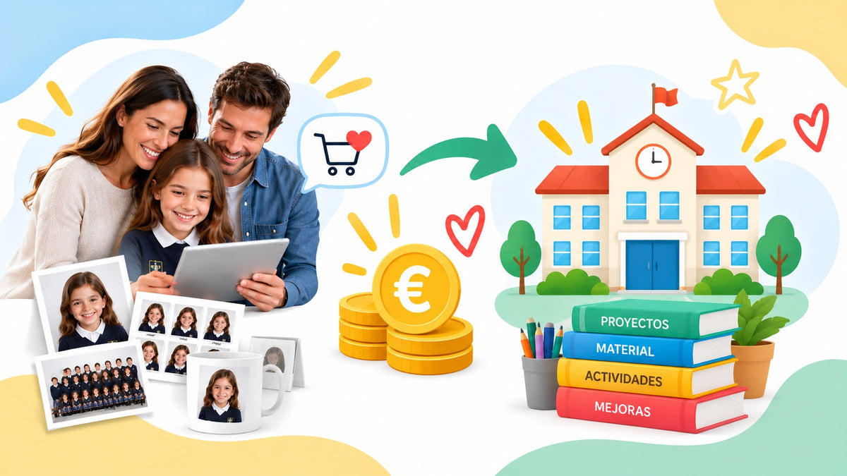 Las familias compran las fotos y parte de esa venta vuelve al colegio para proyectos, material, actividades y mejoras